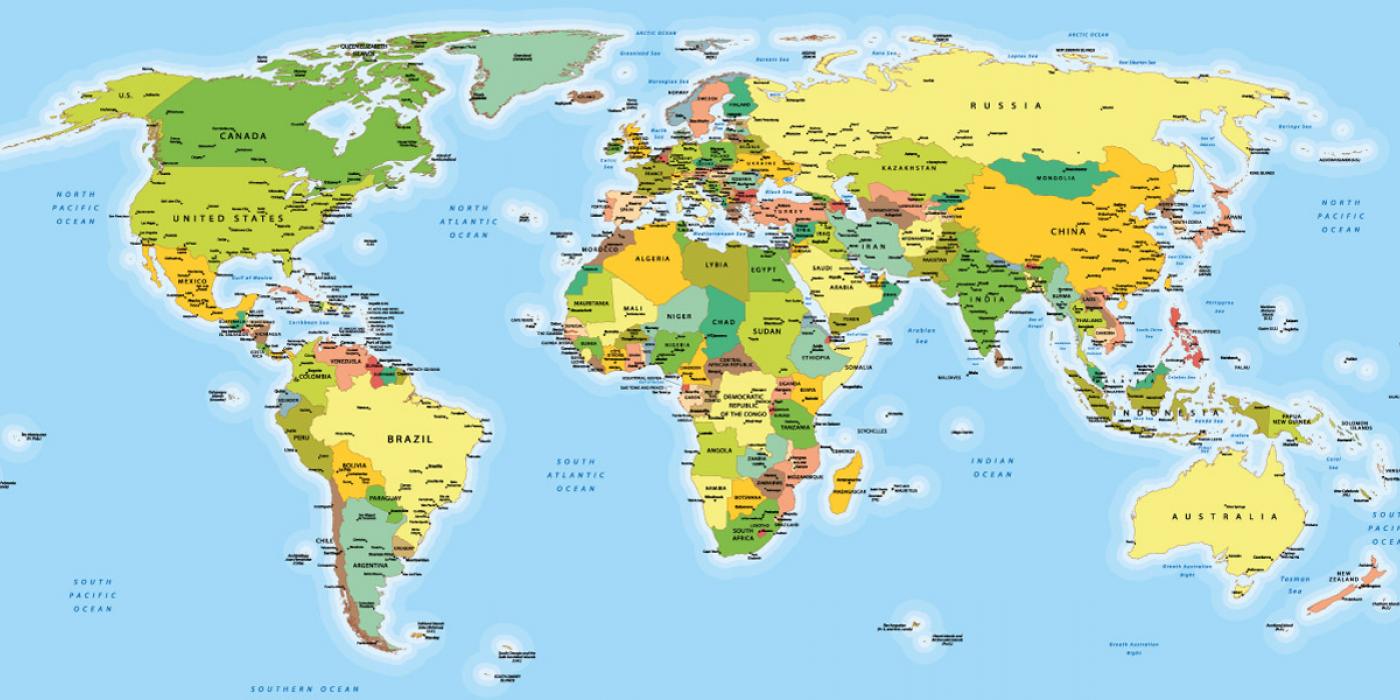 Map of world