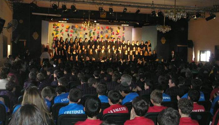 Concert in a local school, Malta