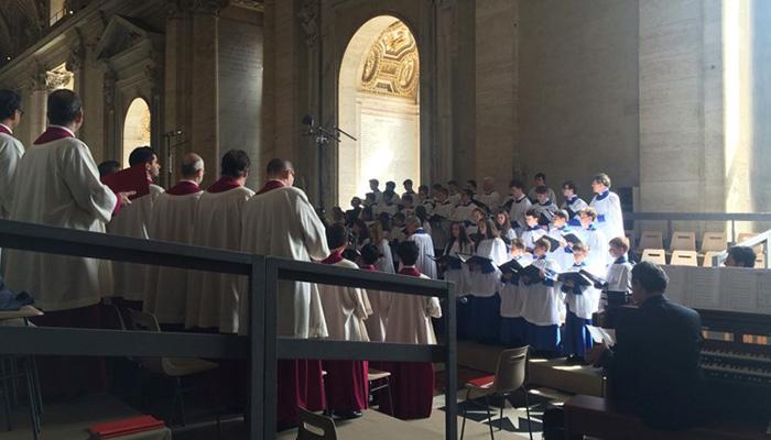 Worth Abbey sing at St Peter's Basilica Rome