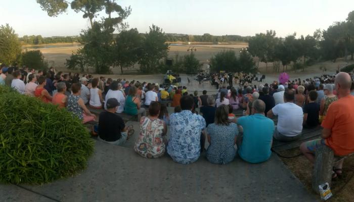 Tameside Music Service perform on the banks of the Loire river